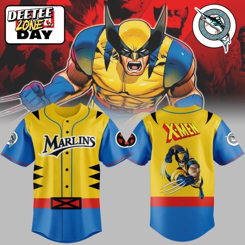 Miami Marlins x X-Men Wolverines Special Baseball Jersey