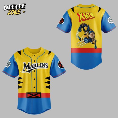 Miami Marlins x X-Men Wolverines Special Baseball Jersey
