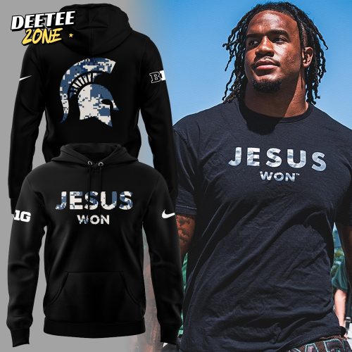 Michigan State Spartans x JESUS WON 2025 Special Hoodie – Black