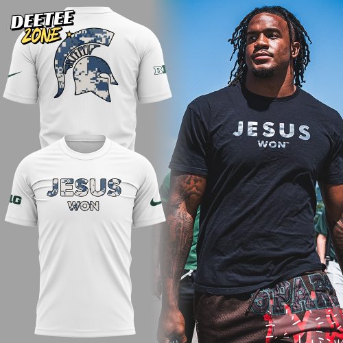 Michigan State Spartans x JESUS WON 2025 Special Tee – White