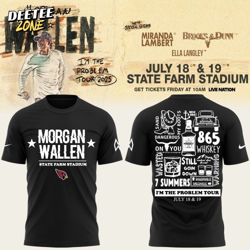 Morgan Wallen x Arizona Cardinals 2025 Limited Edition Tee – Black