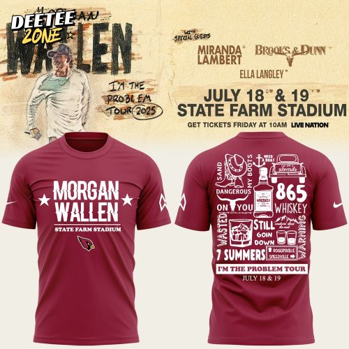 Morgan Wallen x Arizona Cardinals 2025 Limited Edition Tee – Red