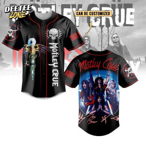 “Motley Crue” Band Custom Name Baseball Jersey