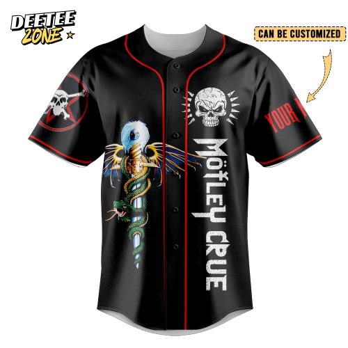 “Motley Crue” Band Custom Name Baseball Jersey