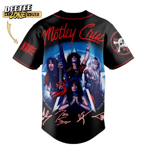 “Motley Crue” Band Custom Name Baseball Jersey