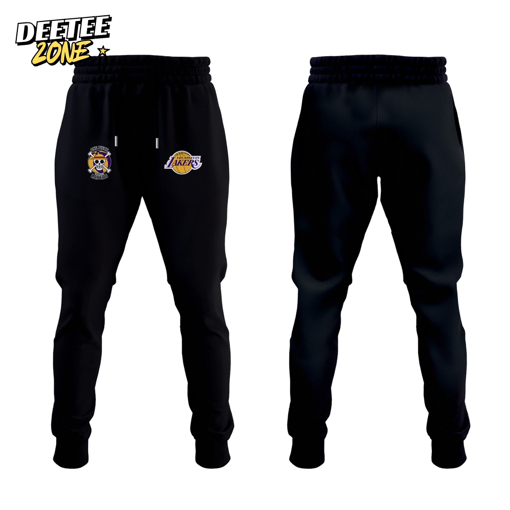 NBA Los Angeles Lakers Hoodie Set Custom Roronoa Zoro One Piece Black NBA Los Angeles Lakers Hoodie Set Custom Roronoa Zoro One Piece Black