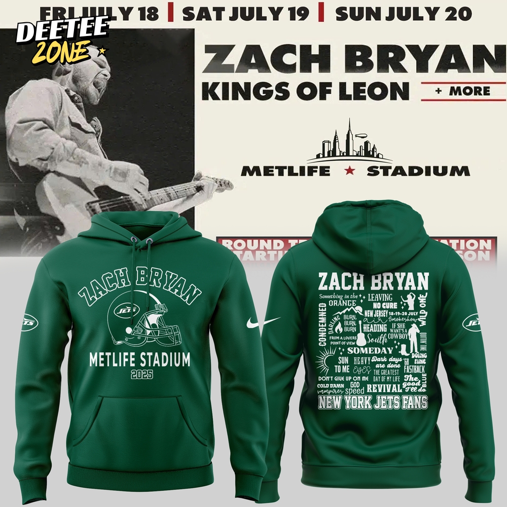New York Jets x Zach Bryan "Kings of Leon" Special Hoodie New York Jets x Zach Bryan "Kings of Leon" Special Hoodie
