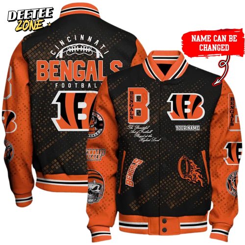 Nfl Cincinnati Bengals Baseball Jacket Button Down