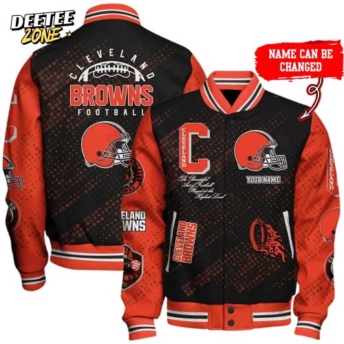 Nfl Cleveland Browns Baseball Jacket Button Down