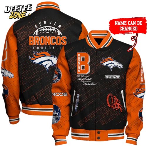 Nfl Denver Broncos Baseball Jacket Button Down