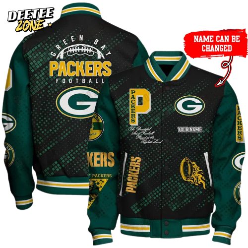 Nfl Green Bay Packers Baseball Jacket Button Down