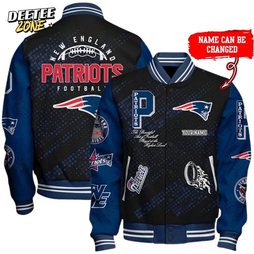 Nfl New England Patriots Baseball Jacket Button Down