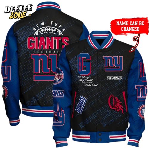 Nfl New York Giants Baseball Jacket Button Down