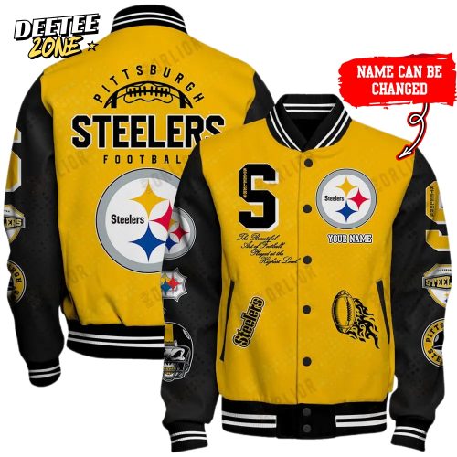 Nfl Pittsburgh Steelers Baseball Jacket Button Down