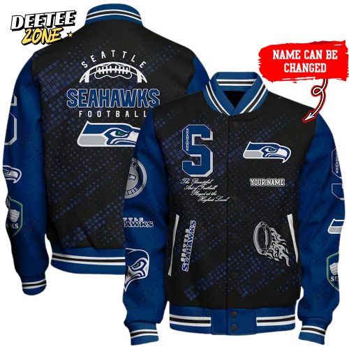 Nfl Seattle Seahawks Baseball Jacket Button Down