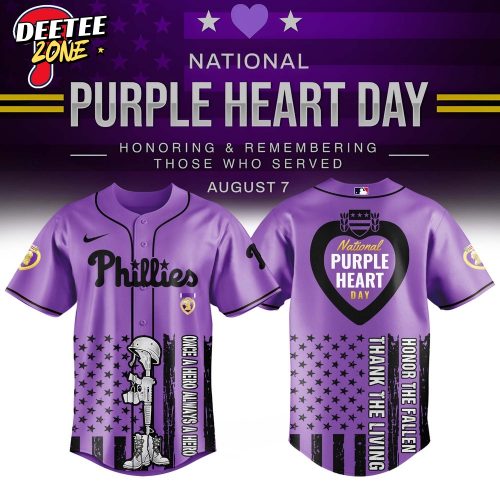 Philadelphia Phillies MLB National Purple Heart Day Jersey 2025