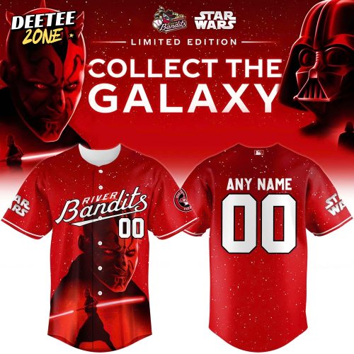 Quad Cities River Bandits x Star Wars Baseball Jersey 2025 – Darth Maul
