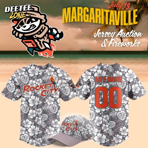 Rocket City Trash Pandas x Margaritaville Night 2025 Special Baseball Jersey