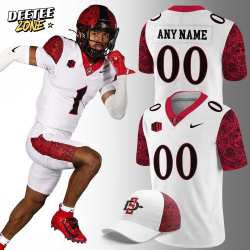 San Diego State Special New Custom Football Jersey – White