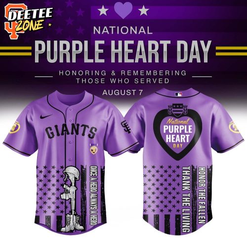 San Francisco Giants MLB National Purple Heart Day Jersey 2025