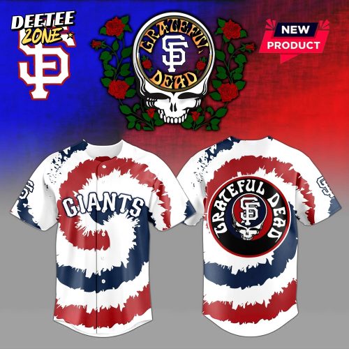 San Francisco Giants x Grateful Dead Personalized Baseball Jersey Outfit 3D Baseball Jersey