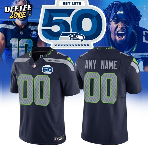 Seattle Seahawks NFL 50th Anniversary Limited Edition Football Jersey