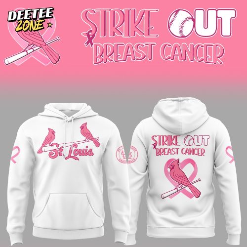 St. Louis Cardinals x Strike Out Cancer Special Hoodie – White