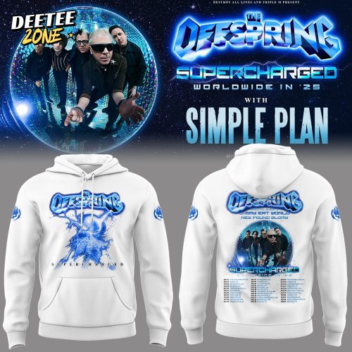 “The Offspring Supercharged Worldwide in ’25” Hoodie – White