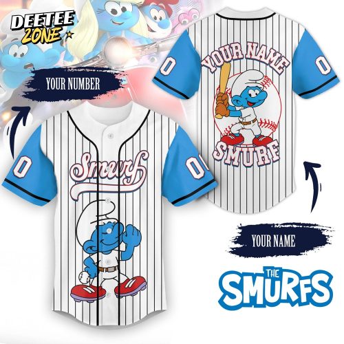 The Smurfs 2025 New Movie Custom Name Baseball Jersey