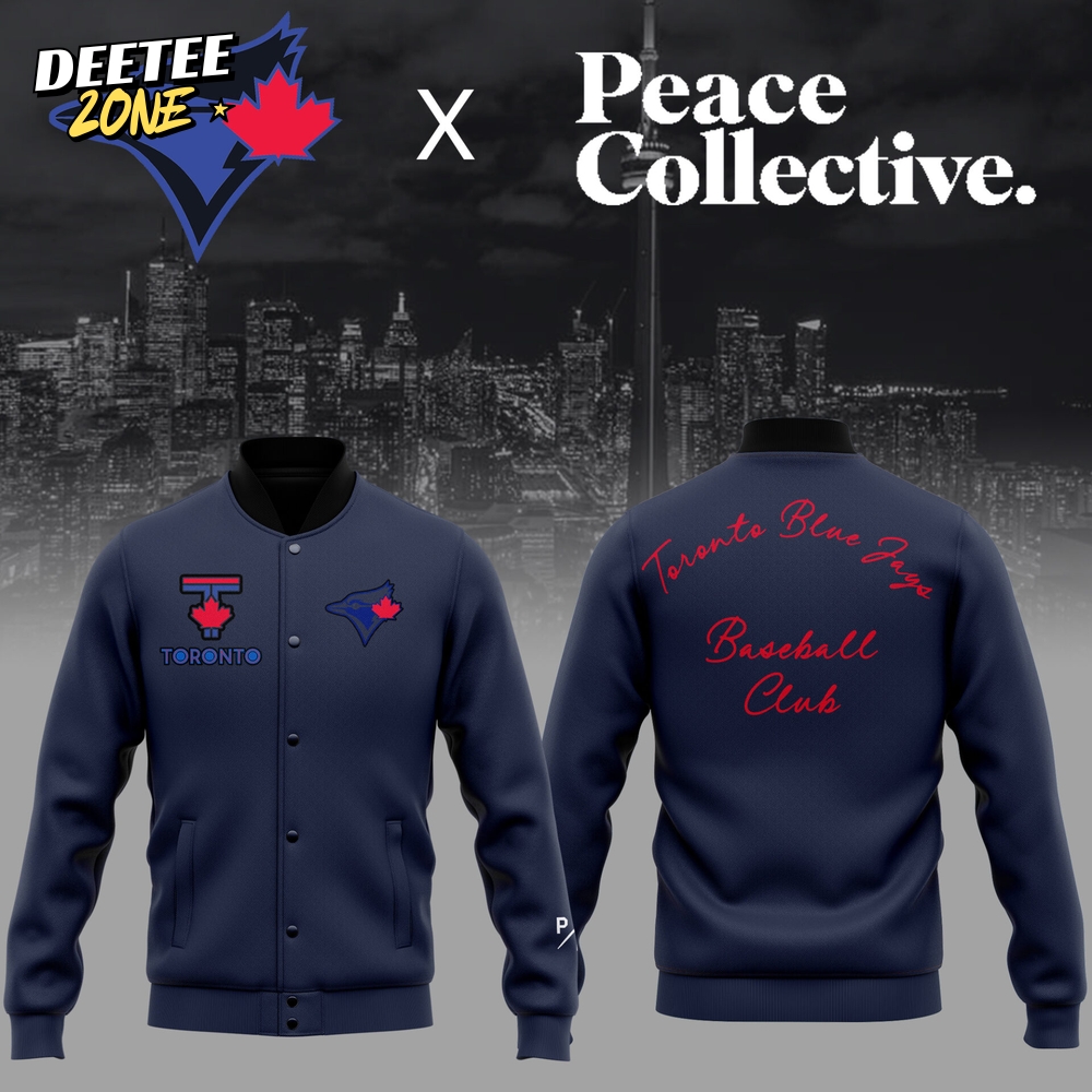 Toronto Blue Jays x City Connect "Peace Collective" Baseball Jacket Toronto Blue Jays x City Connect "Peace Collective" Baseball Jacket