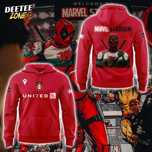 Wrexham AFC x Deadpool Marvel Stadium Limited Edition Hoodie Set