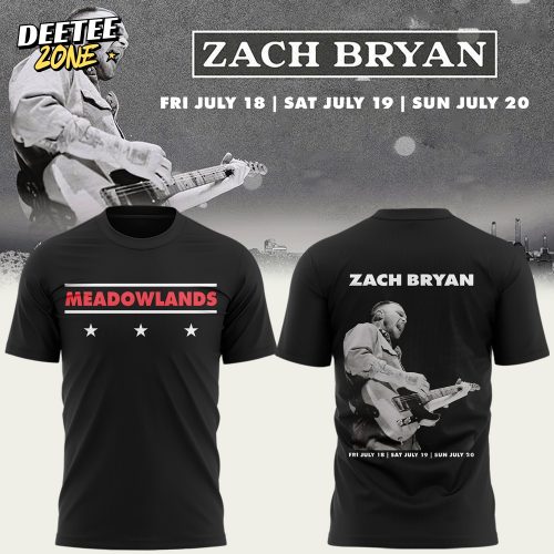 Zach Bryan Meadowlands Limited Edition 2025 Tee – Black