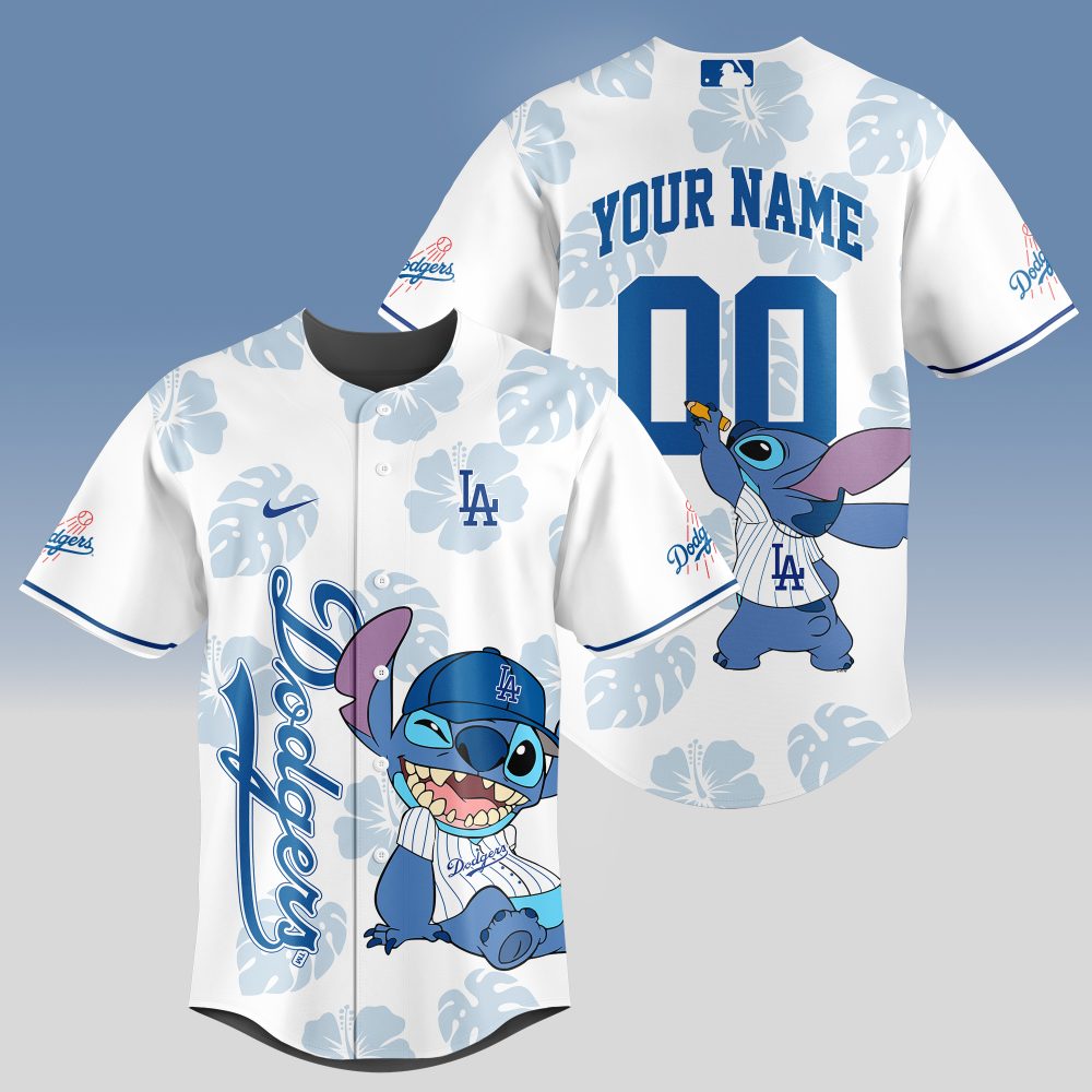 Stitch x Los Angeles Dodgers Custom Baseball Jersey