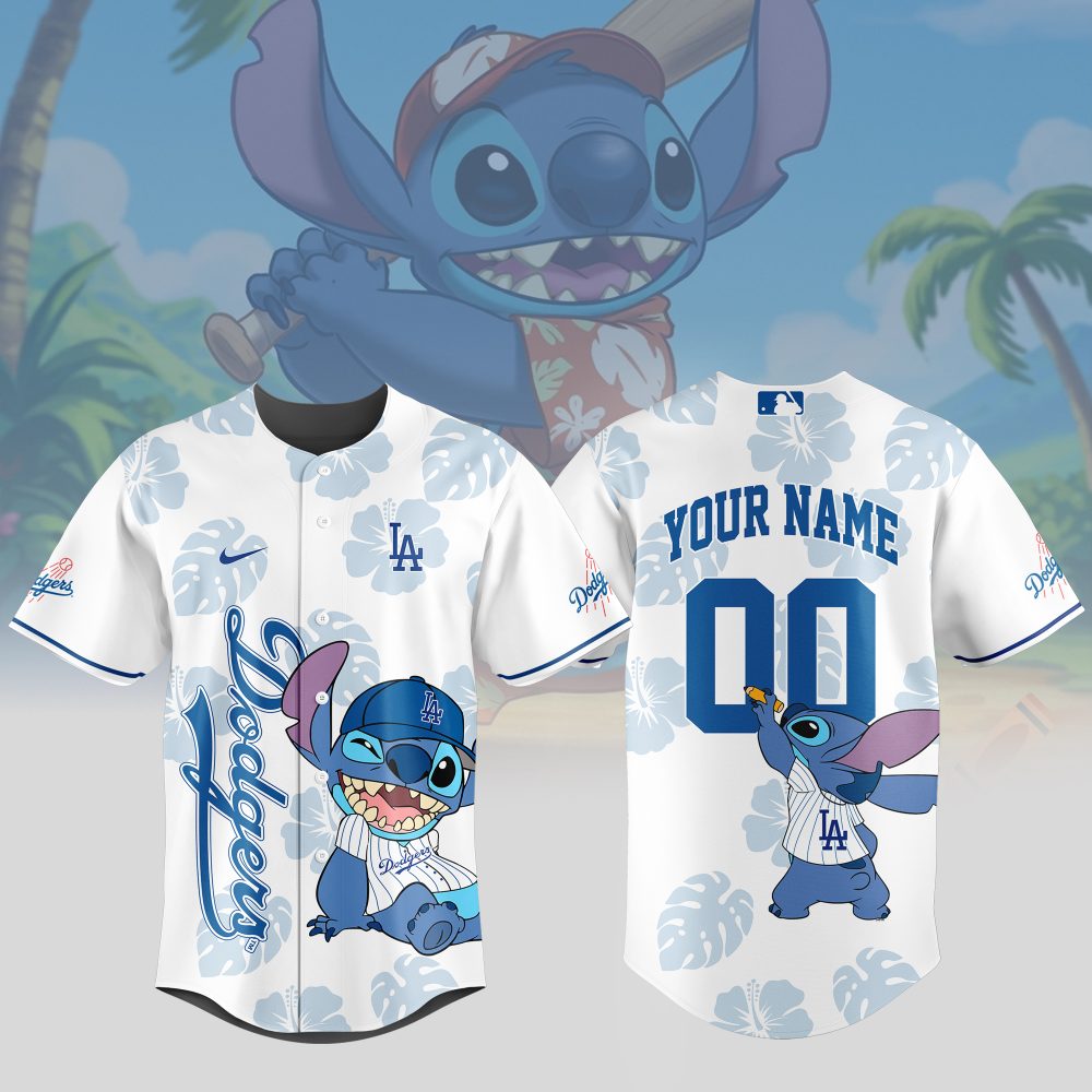 Stitch x Los Angeles Dodgers Custom Baseball Jersey