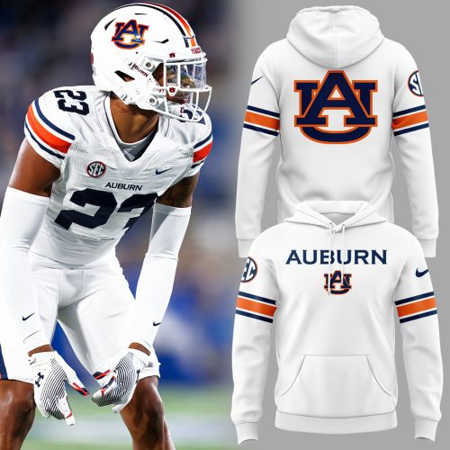 Auburn Tigers Custom Fan Hoodie – White