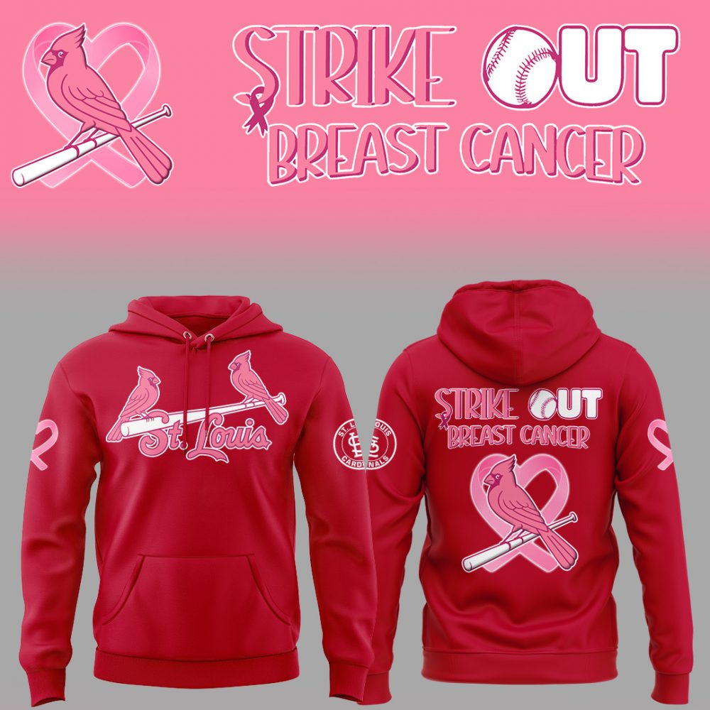 St. Louis Cardinals x Strike Out Cancer Special Hoodie – Red