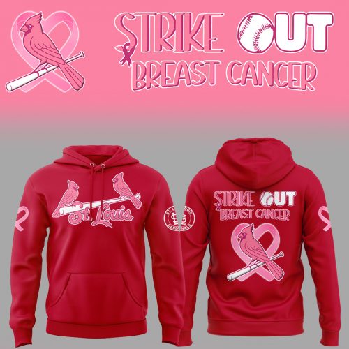 St. Louis Cardinals x Strike Out Cancer Special Hoodie – Red