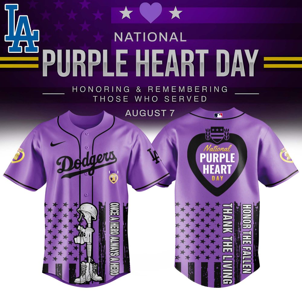 Los Angeles Dodgers MLB National Purple Heart Day Jersey 2025