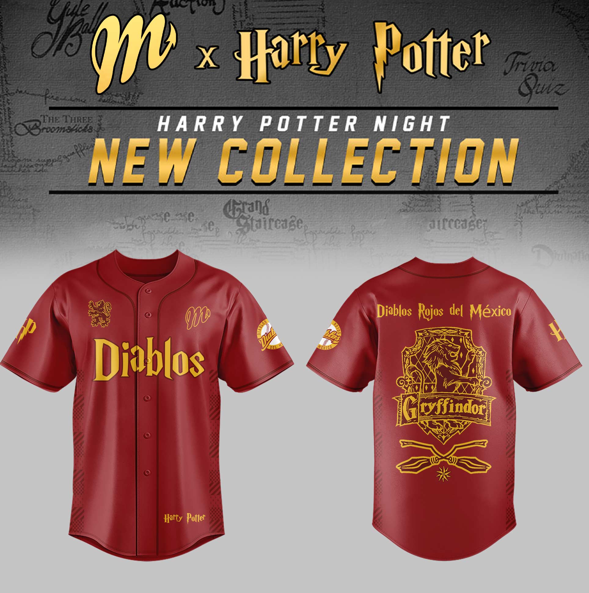 Limited Edition Diablos Rojos del México x Harry Potter Night Gryffindor House Jersey Limited Edition Diablos Rojos del México x Harry Potter Night Gryffindor House Jersey