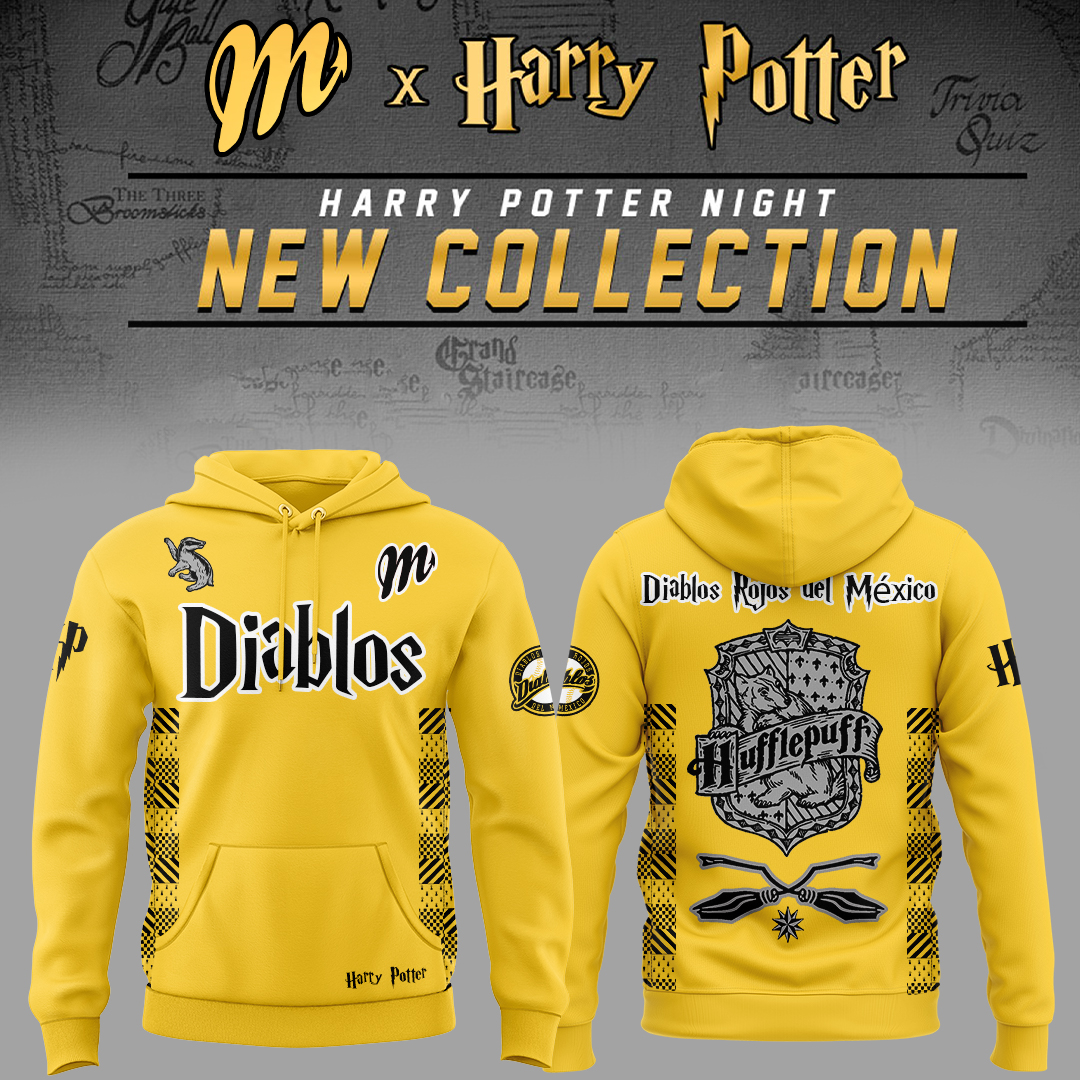 Limited Edition Diablos Rojos del México x Harry Potter Night Hufflepuff House Hoodie Limited Edition Diablos Rojos del México x Harry Potter Night Hufflepuff House Hoodie