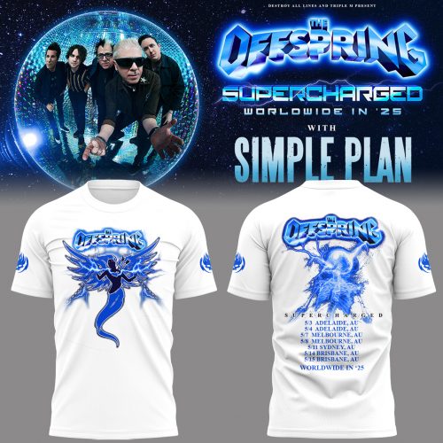 “The Offspring Supercharged Worldwide in ’25” White Shirt