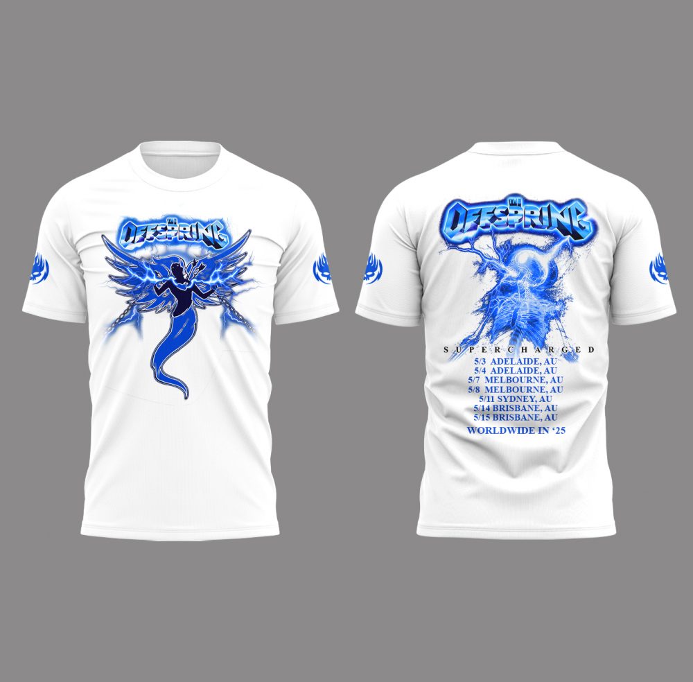 “The Offspring Supercharged Worldwide in ’25” White Shirt