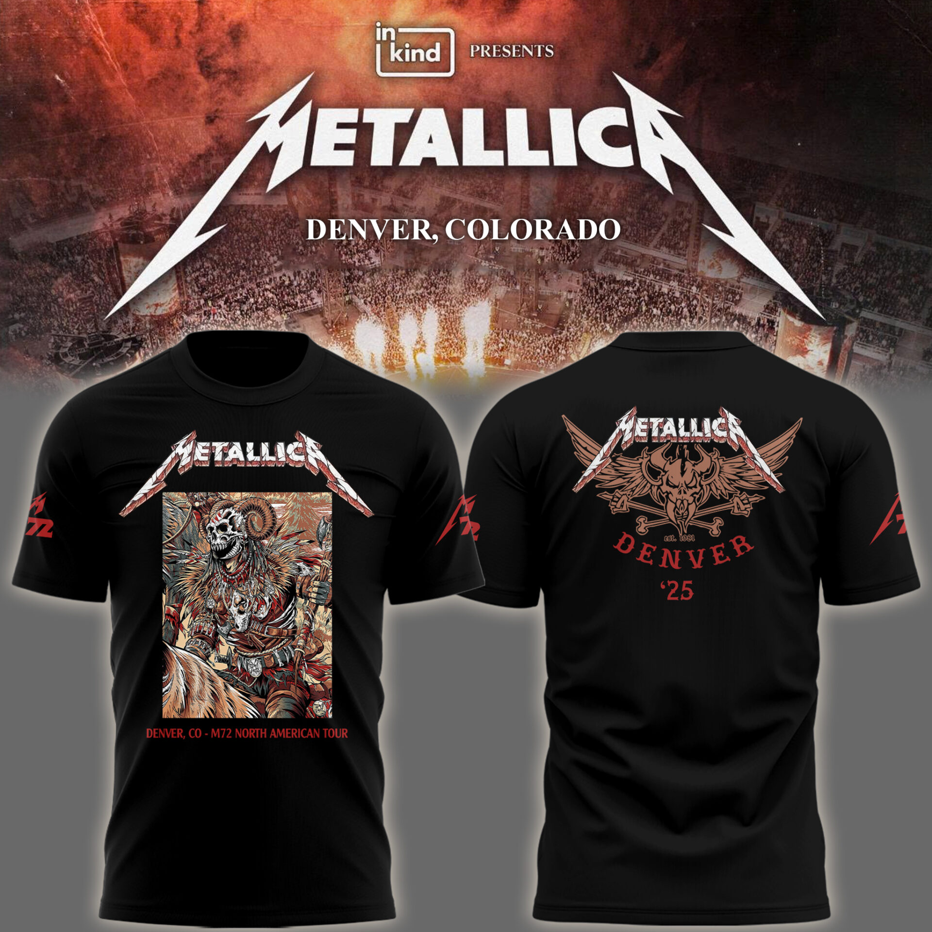 Limited Edition MTLC #M72Denver Concert 06-29-25 Black TShirt V3 Limited Edition MTLC #M72Denver Concert 06-29-25 Black TShirt V3