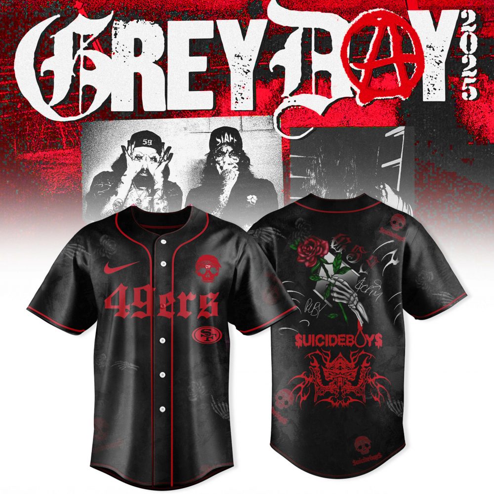 San Francisco 49ers x $uicideboy$ GreyDay Tour Merch 2025 Jersey