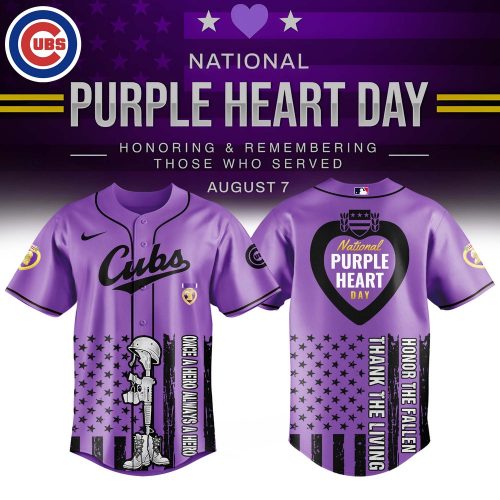 Chicago Cubs MLB National Purple Heart Day Jersey 2025