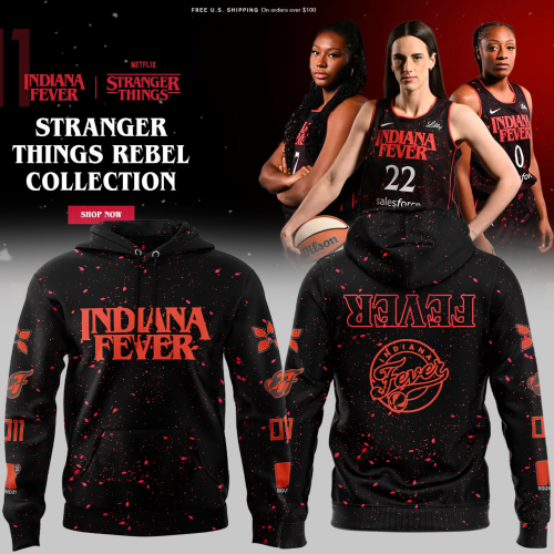Indiana Fever x Stranger Things Rebel Swingman Limited Edition Hoodie