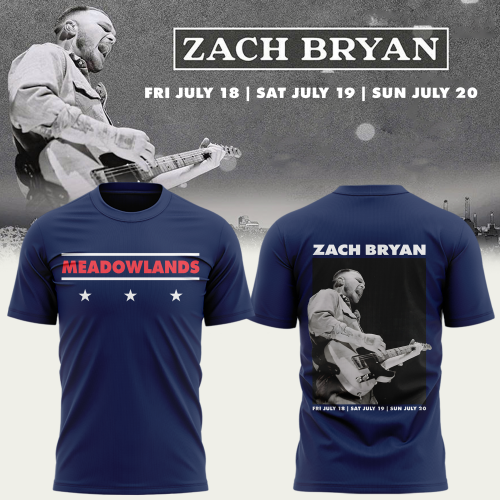Zach Bryan Meadowlands Limited Edition 2025 Tee – Blue