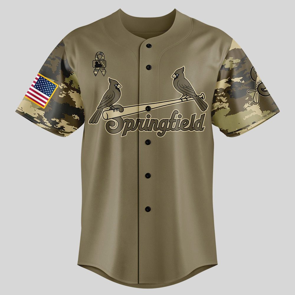 Springfield Cardinals Military Appreciation Night 2025 Baseball Jersey