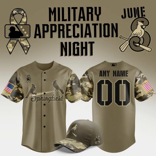 Springfield Cardinals Military Appreciation Night 2025 Baseball Jersey