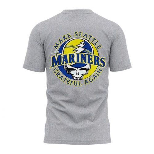 Seattle Mariners Grateful Dead Night Special Grey Tee